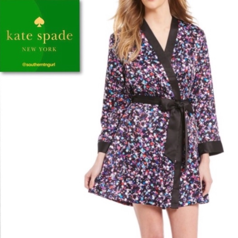 Kate Spade Glitter Blank and multi colored robe